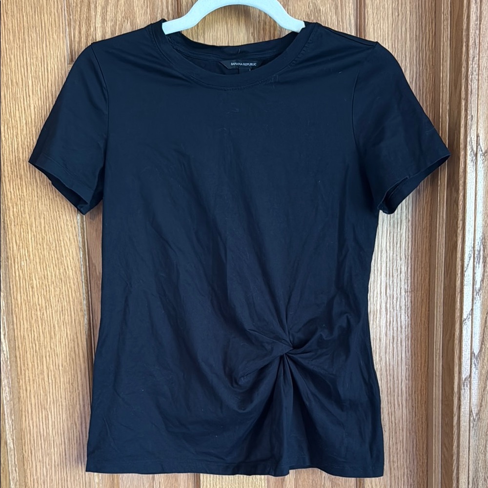 Black Short Sleeve Top by Banana Republic